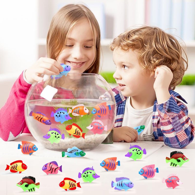 LHSYFBZ 36pcs Plastic Tropical Mini Fish Toy Set for Children's Party Supplies and Decoration - Image 3